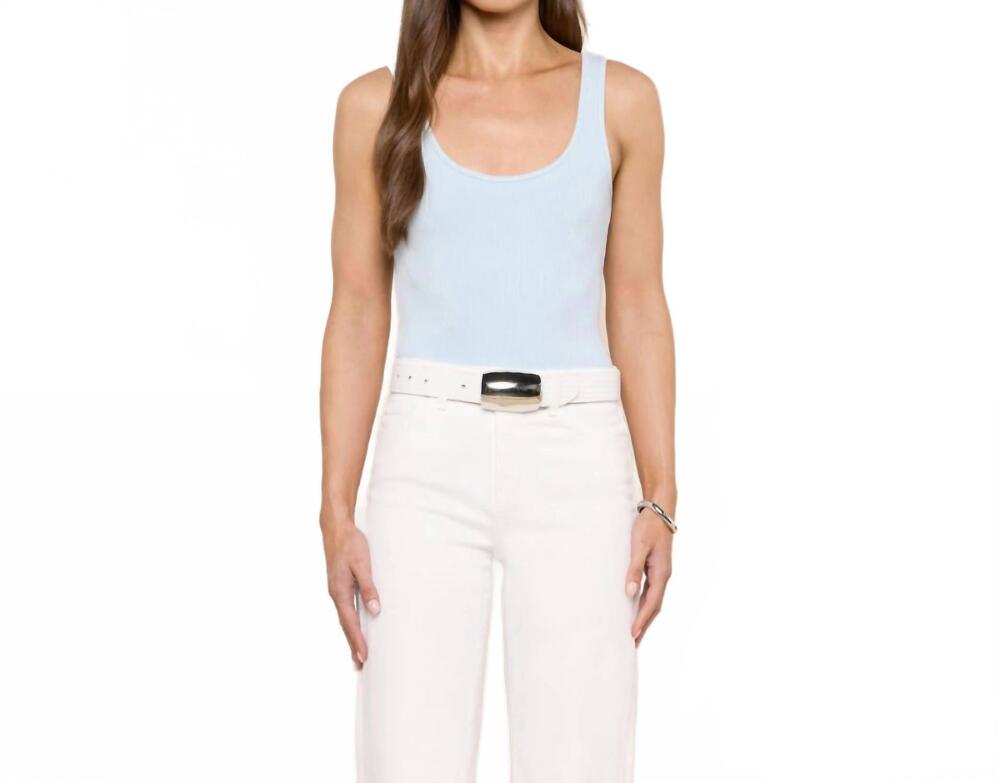 NEW L'AGENCE nica tank bodysuit in cool blue